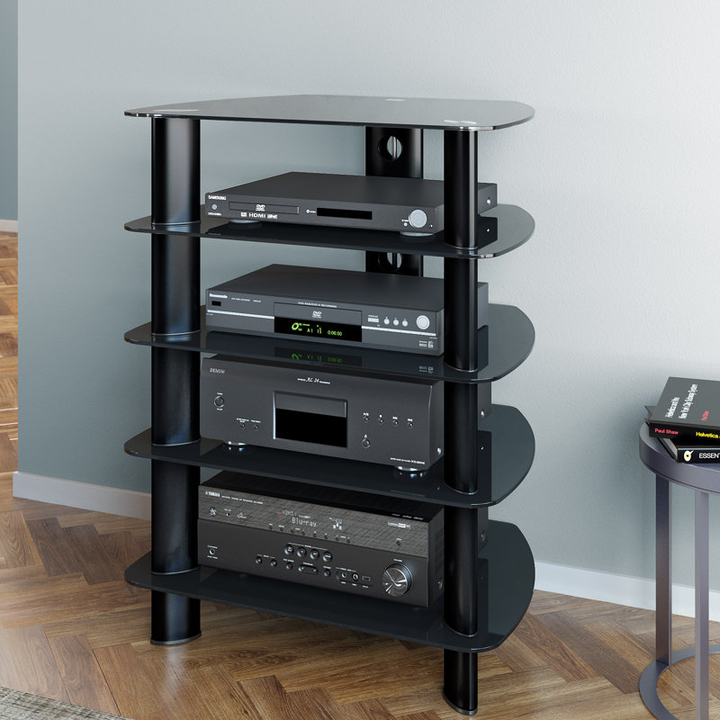 Latitude Run Norwood Glass Component Stand Audio Rack & Reviews Wayfair